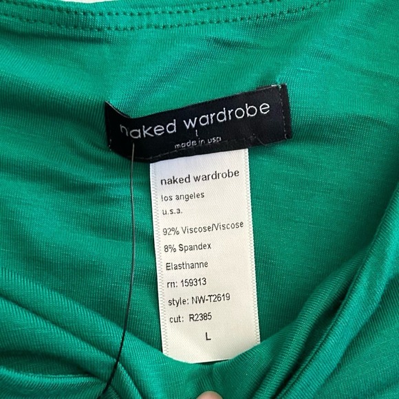 Naked wardrobe smooth side crop top women’s size large - Picture 3 of 6